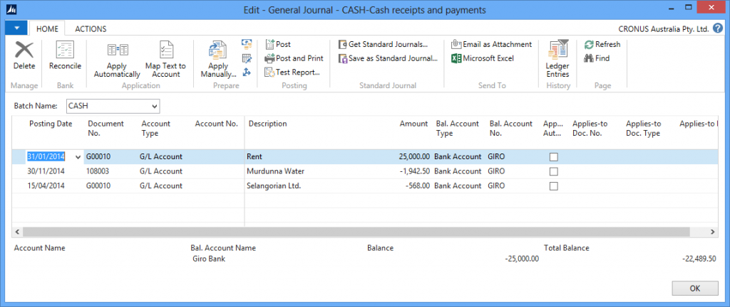 Cash Management im4 Microsoft Dynamics NAV 2013